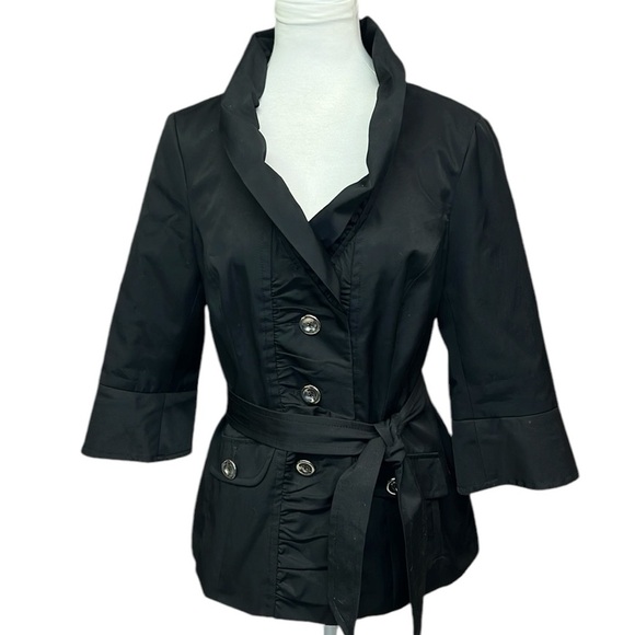 WHBM Frilly Ruffled Jacket Black - Picture 1 of 7